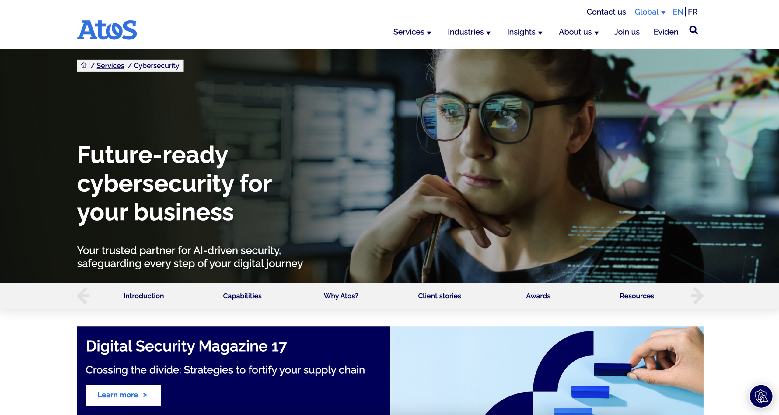 Atos global managed IT security service provider offering SOC and cloud security services