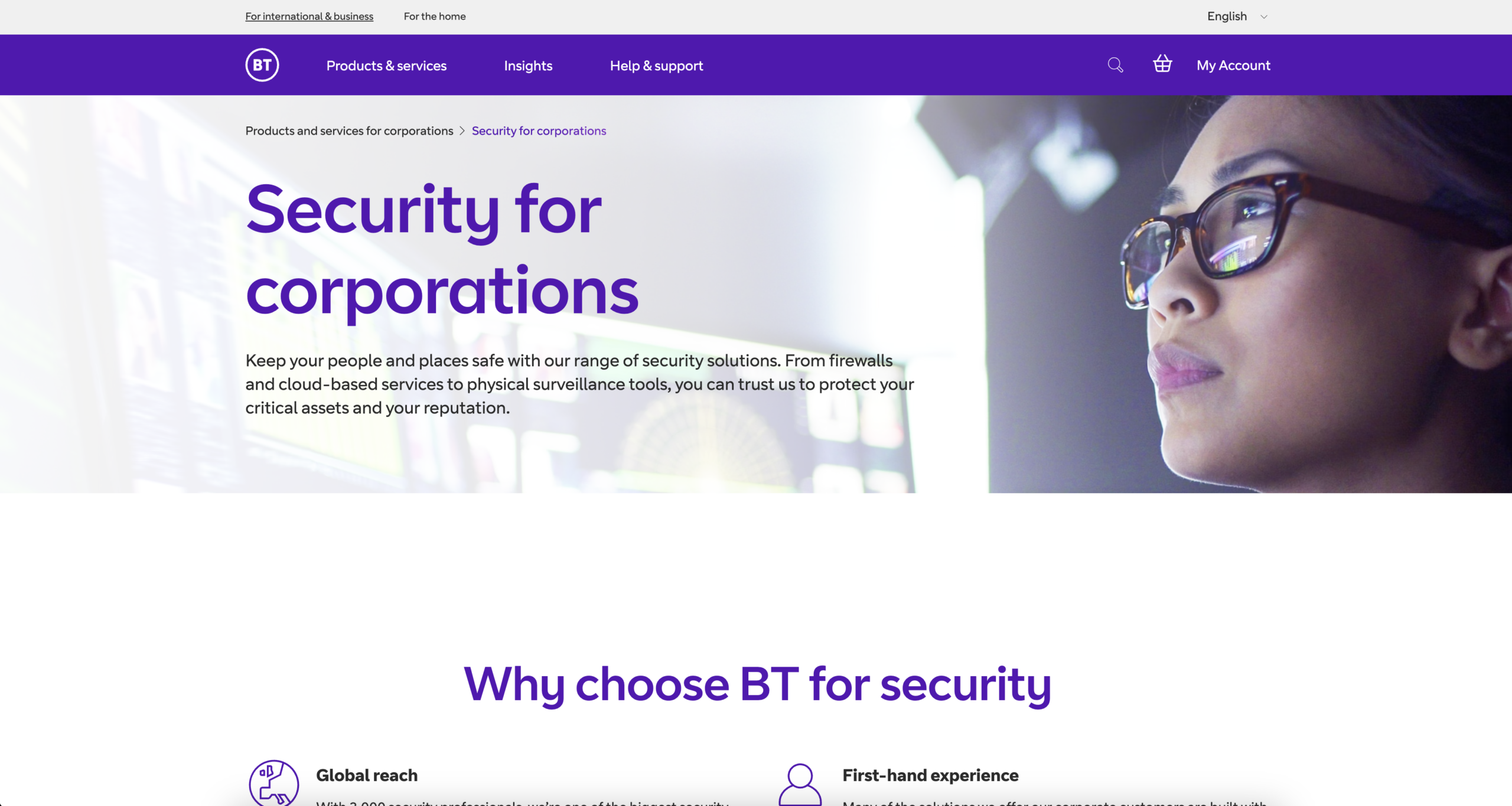 BT Security enterprise managed IT security service provider delivering global SOC services