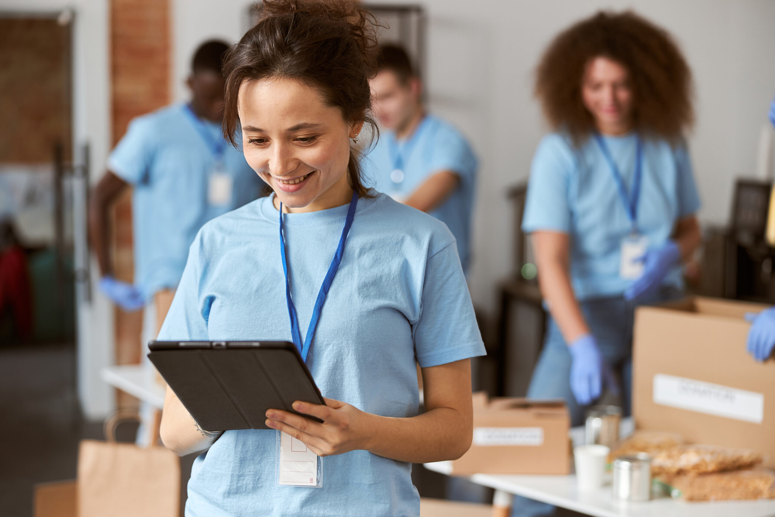 Non-profit team using secure cloud technology and Microsoft 365 services